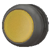 Bouton-poussoir lumineux, plat, jaune, à rappel