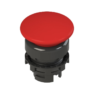 Bouton "coup de poing" Ø36mm à accrochage, rouge (noir) - E2 1PU1F3410-Lire la description