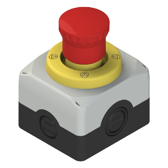 Complet: Boîte, bouton arrêt d'urgence, disque lumineux et contacts-Lire la description