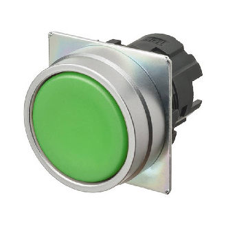 Bp Ø22mm plat momentané opaque vert (métal brossé)-Lire la description