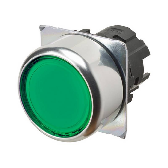 Bp Ø22mm plat momentané vert transparent lumineux-Leggi tutto