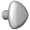 Bouton de porte pour MGB-H, Aluminium, argent anodisé