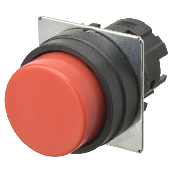 Bp Ø22mm dépassant momentané opaque rouge (noir)-Lire la description