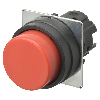 Bp Ø22mm dépassant momentané opaque rouge (noir)