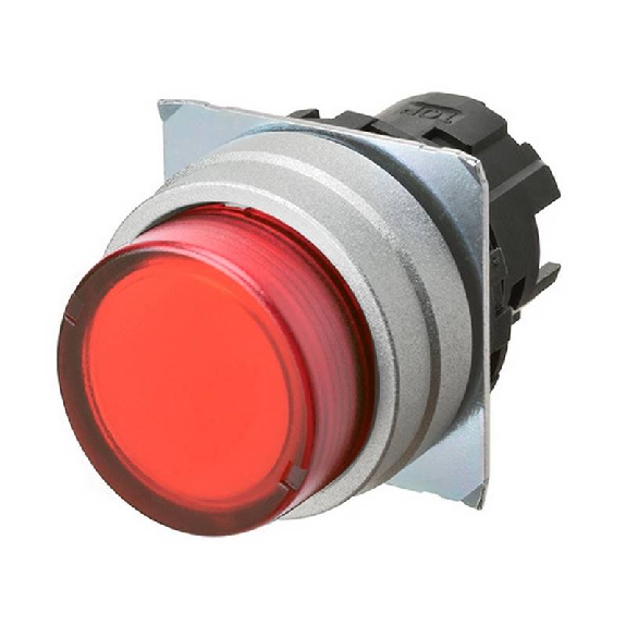 Bp Ø22mm dépassant alterné rouge transparent lumineux-Lire la description