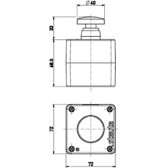 Bouton-poussoir sans fil, 868,3 MHz, IP65-Lire la description