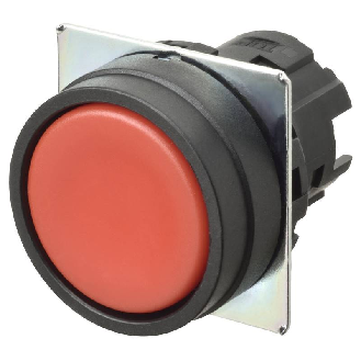 Bp Ø22mm plat momentané opaque rouge (noir)-Lire la description