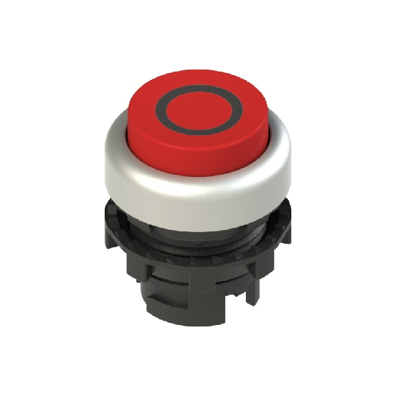 Bp Ø20mm à impulsion rouge "O", dépassant (chromé)-Lire la description