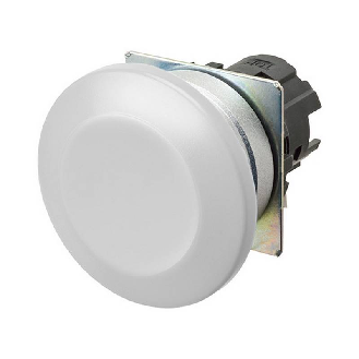 Bp champignon Ø40mm alterné opaque blanc (métal brossé)-Lire la description