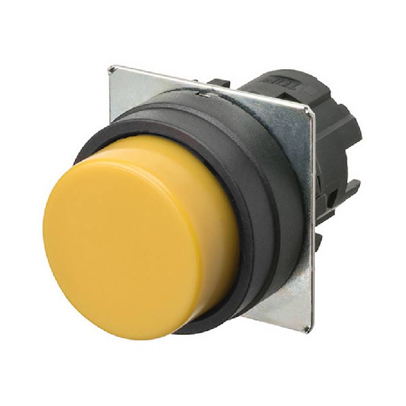 Bp Ø22mm dépassant momentané opaque jaune (noir)-Lire la description