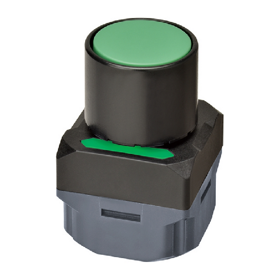 Bouton poussoir avec garde sans fil, Ø34,4mm, 3MHz, vert-noir-Lire la description