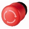 Bouton d'arrêt d'urgence/ARRET, RMQ-Titan, Type « coup de poing », 38 mm, non lumineux, Déverrouillage par rotation, rouge, allumée en jaune, RAL 3000