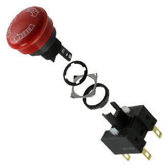 Arrêt urgence Ø30mm, DPST-NF-Lire la description
