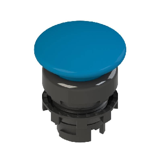 Bouton "coup de poing" Ø36mm lumineux, bleu (noir)-Lire la description