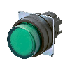 Bp Ø22mm dépassant alterné vert transparent lumineux (noir)