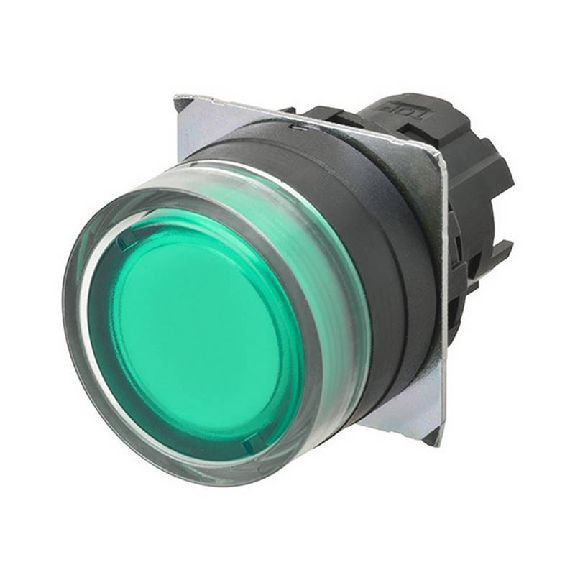 Bp Ø22mm protegé alterné vert transparent lumineux (noir)-Lire la description