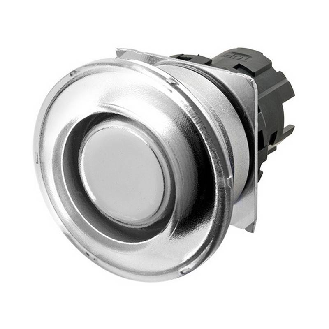Bp champignon Ø40mm alterné blanc transparent lumineux (métal brossé)-Lire la description