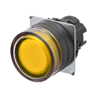 Bp Ø22mm protegé momentané jaune transparent lumineux (noir)-Lire la description