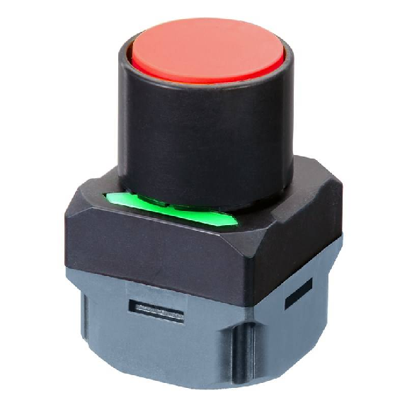 Bouton poussoir avec garde sans fil, Ø34,4mm, 3MHz, rouge-noir-Lire la description