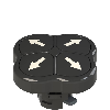 Bouton-poussoir quadruple (noir)