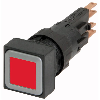 Bouton-poussoir lumineux, rouge, à accrochage, +L 24V
