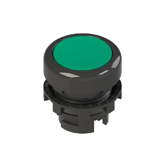 Bp Ø20mm lumineux affleurant à impulsion, vert (noir)-Lire la description