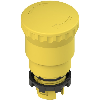 Bouton “coup de poing” jaune, déverrouillage par rotation, Ø40mm
