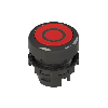 Bp Ø20mm à impulsion rouge "O", affleurant (noir)