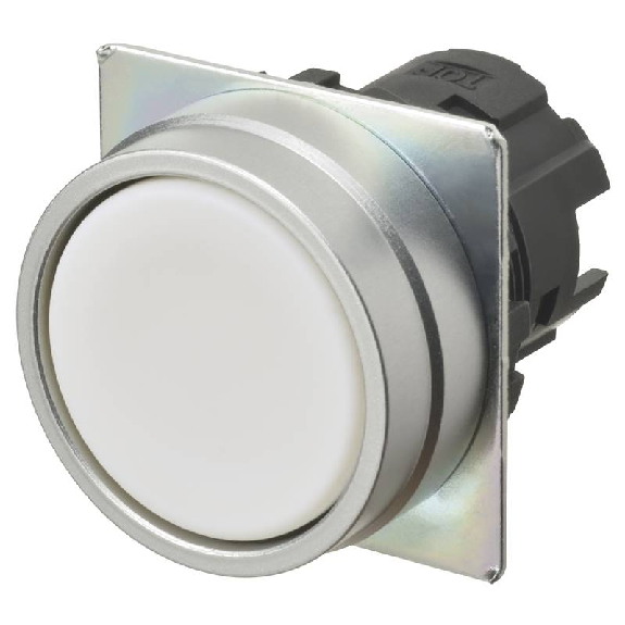 Bp Ø22mm plat alterné opaque blanc (métal brossé)-Lire la description