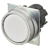 Bp Ø22mm plat alterné opaque blanc (métal brossé)