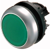 Bouton-poussoir, plat, vert, à rappel
