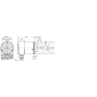 Codeur abs. PROFINET multitour Ø58mm Axe 10mm 10-30Vdc IP54-Lire la description