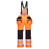Portwest - Pantalon de travail à bretelles chaud haute visibilité PW3