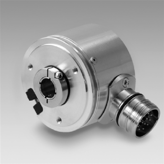 Codeur inc. Ø58mm Axe trav. 12mm 320000i/t PROG 5Vdc TTL câble 2m-Lire la description