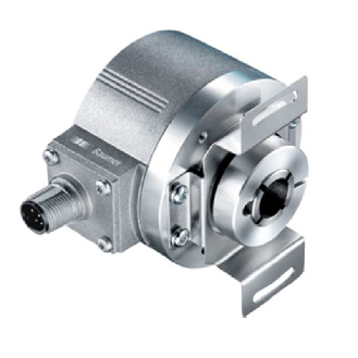Codeur inc. Ø58mm Axe trav. 10mm 2048i/t 8-30V HTL/totem pôle 1m IP65-Lire la description