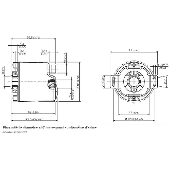Codeur abs. multitours Ø60mm Axe creux 10mm Ethernet/IP 262144x4096-Lire la description
