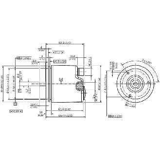 Codeur abs. multitours Ø60mm Axe plein 06mm PROFINET 262144x4096-Lire la description
