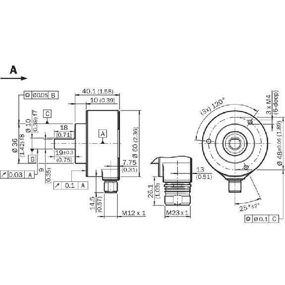 Codeur inc. Ø60mm Axe plein 10mm 01000i/t 10-32V HTL/PushPull M12 8P Codeur inc. Ø60mm Axe plein 10mm 01000i/t 10-32V HTL/PushPull M12 8P-Lire la description