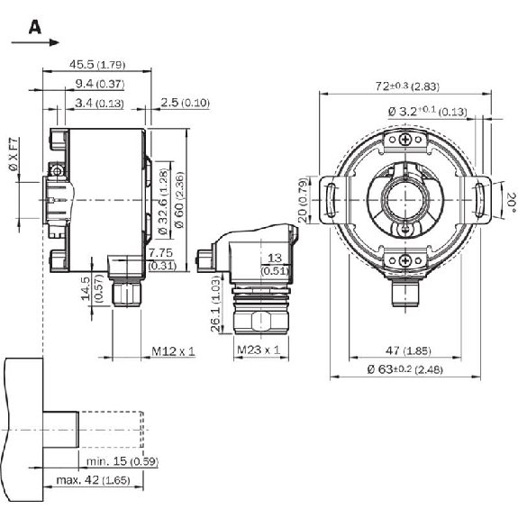 Codeur inc. Ø60mm Axe creux 08mm 10000i/t PROG 5-32V TTL/HTL M12 8P Codeur inc. Ø60mm Axe creux 08mm 10000i/t PROG 5-32V TTL/HTL M12 8P-Lire la description