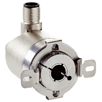 Codeur abs. multitours Ø36mm Axe creux 08mm CANopen 4.096 x 4.096-Lire la description