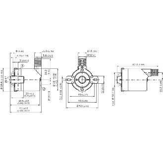 Codeur abs. multitours Ø36mm Axe creux 08mm CANopen 4.096 x 4.096-Lire la description