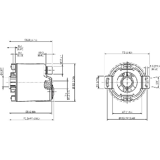 Codeur abs. multitours Ø60mm Axe creux 15mm PROFINET 262144x4096-Lire la description