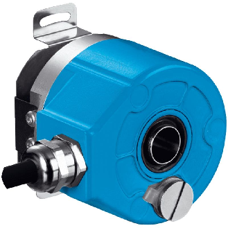 Codeur abs. monotour Ø60mm Axe trav. 14mm Parallèle 32.768 (15 bit)-Lire la description