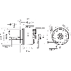 Codeur abs. multitours Ø60mm Axe plein 06mm PROFIBUS 16.384 x 131.072
