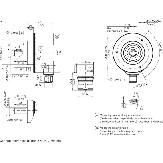 Codeur inc. de sécurité Axe plein 10mm 1024i/t 5-32V SinCos-Lire la description