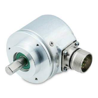 Codeur abs. SSI multitour, Ø58mm axe Ø10mm / M23 12P radial-Lire la description