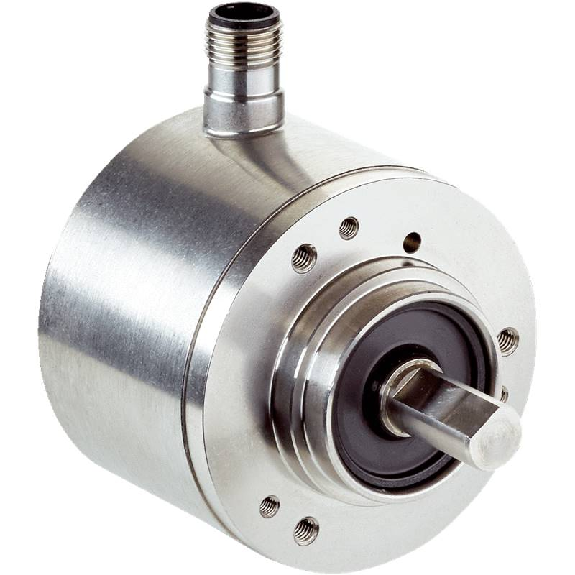 Codeur abs. multitours Ø60mm Axe plein 10mm SSI 262144x4096 M12 8P-Lire la description