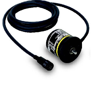 Codeur abs. Ø50mm Axe plein 6mm 256i/t 5-12Vdc Gray, IP50, câble 2m-Lire la description