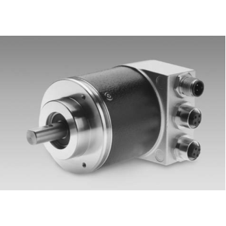 Codeur abs. CANopen multitour Ø58mm Axe Ø10mm 10-30Vdc IP65 2xM12-Lire la description