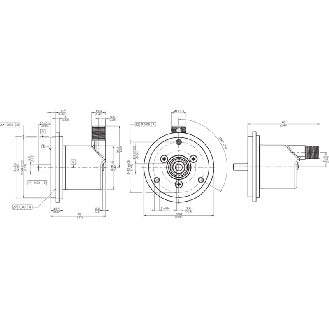 Codeur abs. multitours Ø36mm Axe plein 06mm SSI 8.192 x 4.096 M12 8P-Lire la description